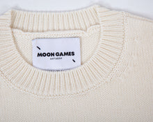 Load image into Gallery viewer, Oversized Intarsia knitted sweater |CLOUD DANCER