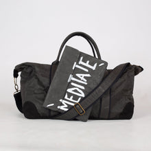 Load image into Gallery viewer, Black Recycled Weekend Bag
